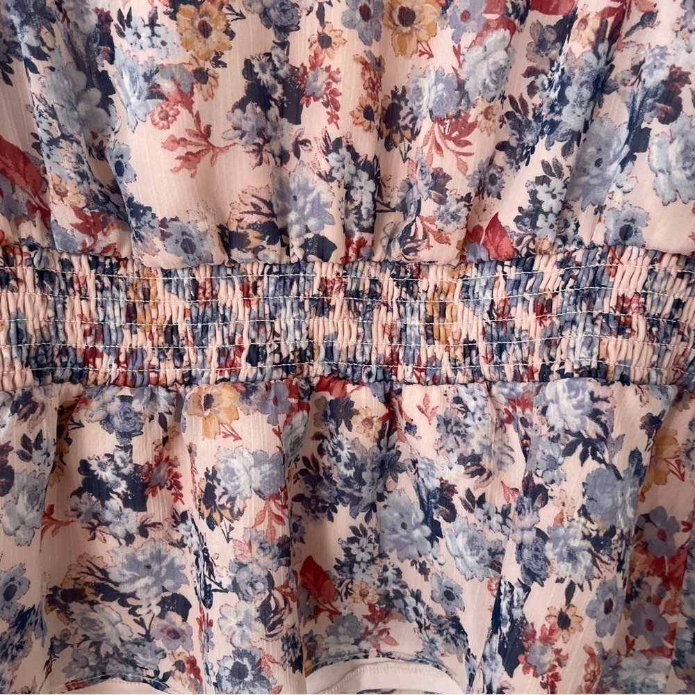 1. State Light Pink & Blue Purple Floral Top - Picture 8 of 9